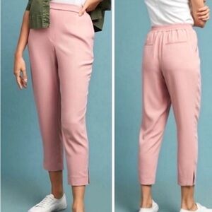 Anthropologie Blush Cropped Pants